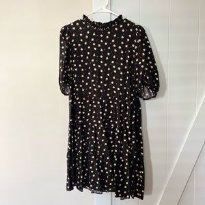 Black floral dress size 12